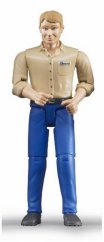 BWORLD 60006 Postać męska - beżowa koszula, niebieskie spodnie
