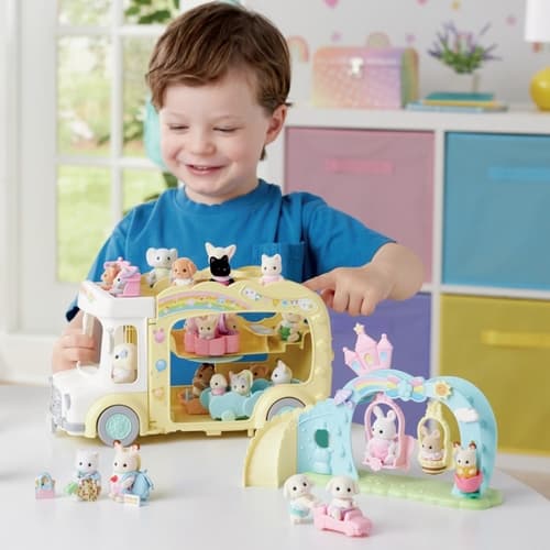 Sylvanian Families Balansoare Rainbow cu tobogan