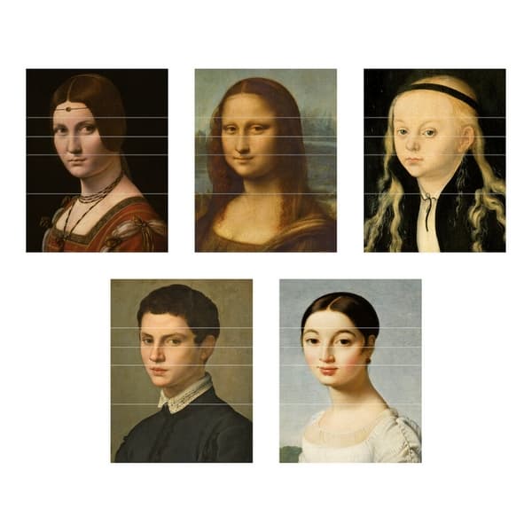Vilac Zábavné miešanie piatich portrétov v múzeu Louvre