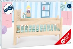 Small Foot Dřevěné hračky postýlka pro panenky přírodní