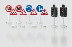 SIKU World 5597 - Közlekedési lámpák közlekedési táblákkal