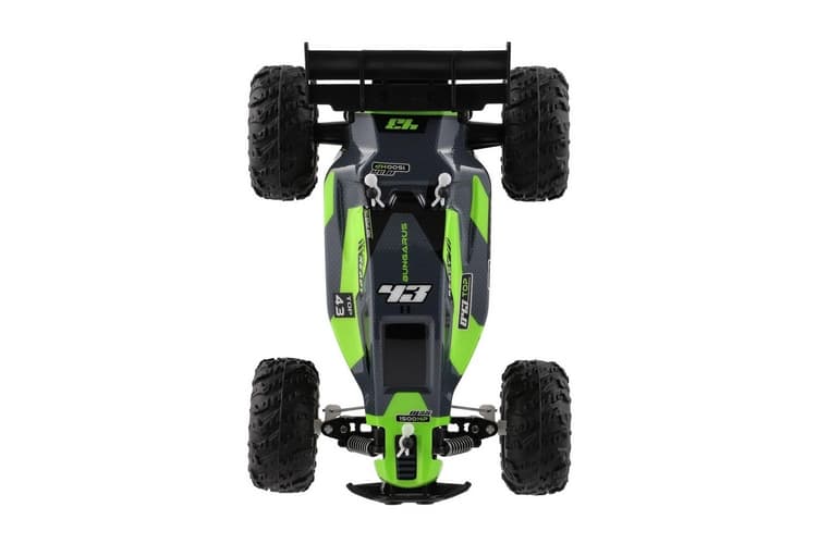 Auto RC Buggy rychlostní 2,4GHz plast 25cm na baterie zelené v krabici 31x14x18cm