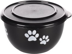 Flamingo Kena Miska pro psy s víkem Černá/stříbrná S 600ml