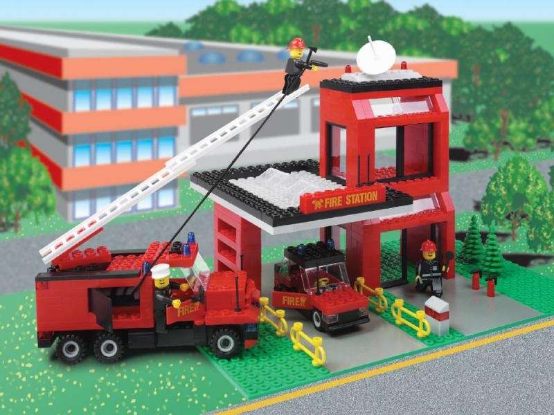 Építőipari készlet Cheva 21 - Fire station