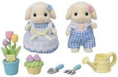 Sylvanian Families Flora Rabbit Flower Set et ses frères et sœurs