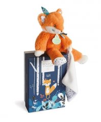 Zestaw upominkowy Doudou Tiwipi - pluszowy lis z kocykiem 21 cm
