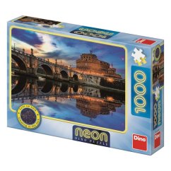 DINO Puzzle neon 1000 piese Castelul îngerilor