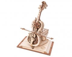 RoboTime 3D dřevěné mechanické puzzle Kouzelné violoncello (elektrický pohon)