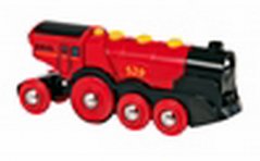 Brio 33592 Locomotora eléctrica roja masiva con luces