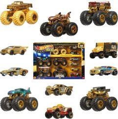 Súprava anglických osobných a nákladných automobilov Hot Wheels k 50. výročiu