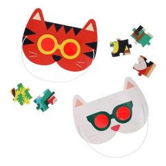 Casse-tête Petit Collage Bibliothèque 100 pièces avec lunettes 3D