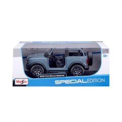 Maisto - 2021 Ford Bronco Badlands (sans portes), bleu, 1:18