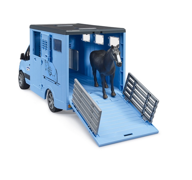 Bruder 2674 MB Sprinter Transport de chevaux avec figurine de cheval