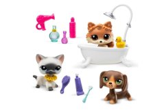 Littlest Pet Shop Set de baie cu 3 figurine