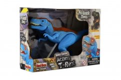 Dinozaur T-Rex din plastic de 18 cm, cu baterie, cu sunet și lumină
