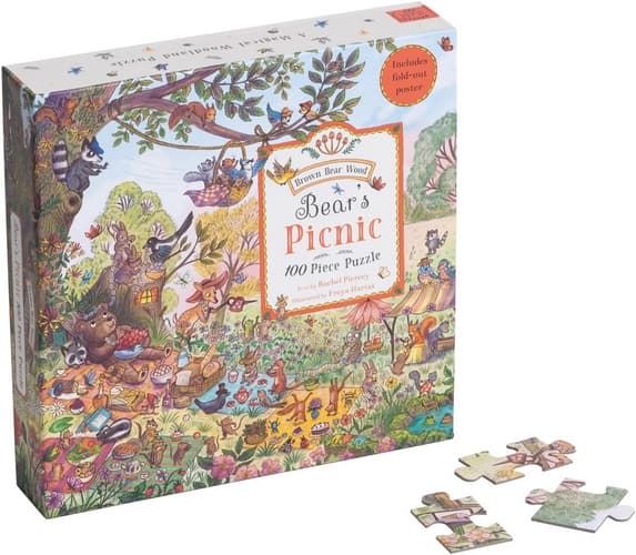 Galison Puzzle Medvědí piknikové puzzle 100 dílků