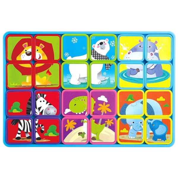 Puzzle magnetické deskové zvířata plast 30x20x1cm 24m+