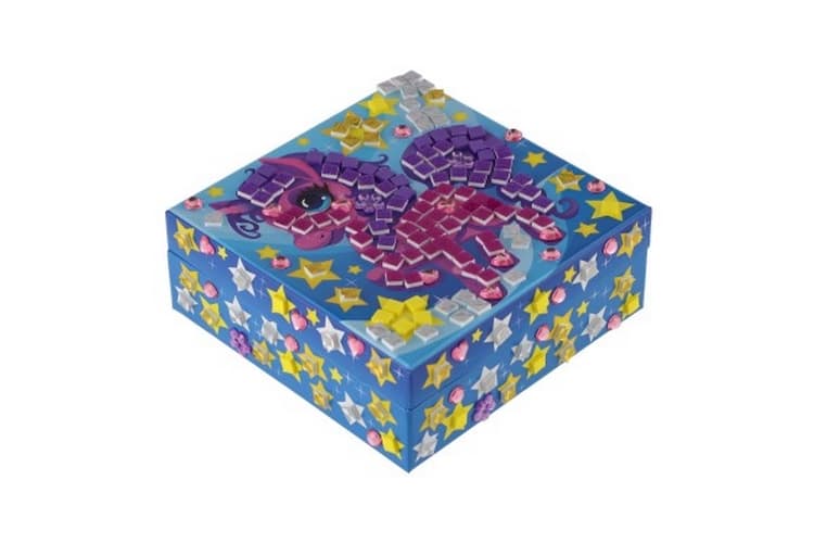 Set de joyero creativo unicornio con mosaico con accesorios en caja 29x25,5x6cm
