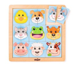 Intestazioni di animali per puzzle - Home