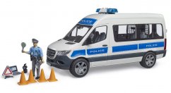 Bruder 2683 Vehicul de poliție MB Sprinter cu modul de lumină și sunet și accesorii