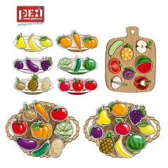 PEXI Puzzle en velcro - Fruits et légumes