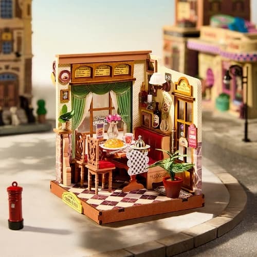 RoboTime 3D dřevěná skládačka Miniatura domečku Bistro na Champs-Élysées