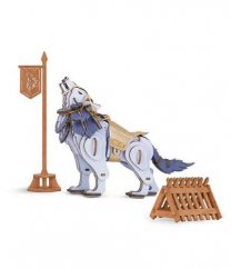 RoboTime 3D drevené puzzle Vlk bojovník - Vlk bojovník