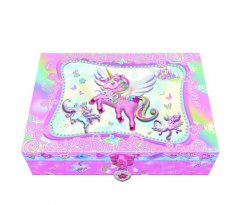 Set de scrisori secrete, caseta de bijuterii unicorns