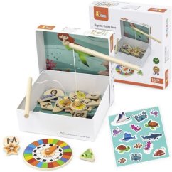 Pescuit magnetic din lemn