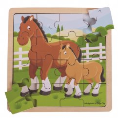 Puzzle Bigjigs Toys - Koń i źrebię