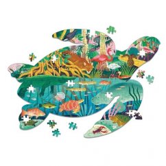 Puzzle Mudpuppy Wetlands a forma di tartaruga 300 pezzi
