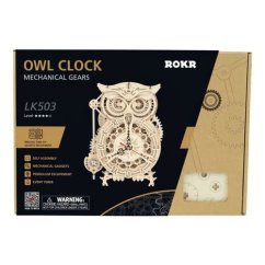 RoboTime 3D puzzle mécanique en bois Horloge hibou