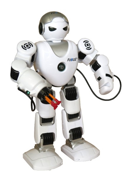 Robot RC FOBOS Bojovník chodící plast 40cm na baterie a USB připojení