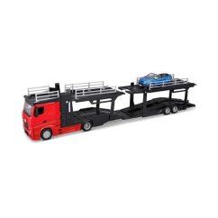 Bburago - STREET FIRE, Kamion s návěsem Multicar Carrier M-B Actros + Reanult Captur, 1:43