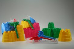 Set de fortăreață de nisip 3 culori