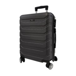 Bavy 20" kemény héjú bőrönd Ribs Dark grey