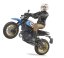 Bruder 63051 BWORLD Motocicleta Scrambler Ducati Desert Sled con piloto