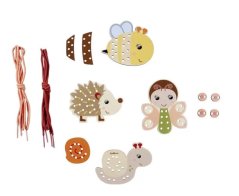 Dřevěná vyšívací hra 15ks, DP12