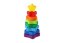 Torre/Pirámide estrella colorido puzzle apilable 8pcs plástico en caja 9x17x9cm 18m+