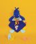 Doudou Coffret cadeau - Jouet avec porte-tétine dinosaure bleu 23 cm