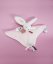 Doudou Coffret cadeau rose - lapin avec couverture carrée 25 cm