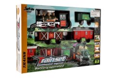 Tren + 3 ma?ini cu ?ine 8pcs cu sunet cu lumină