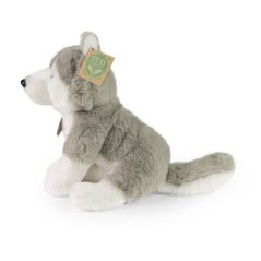 Rappa Câine Husky de pluș șezând 23 cm COLECȚIE MOALE, ECO-FRIENDLY