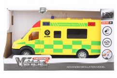 Ambulanță cu baterii de culoare galbenă