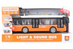 Trolleybus orange à piles