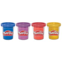 HASBRO - Play-Doh 4ks kelímků metalické barvy