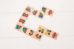 Bigjigs Toys Drevené domino vozidlá