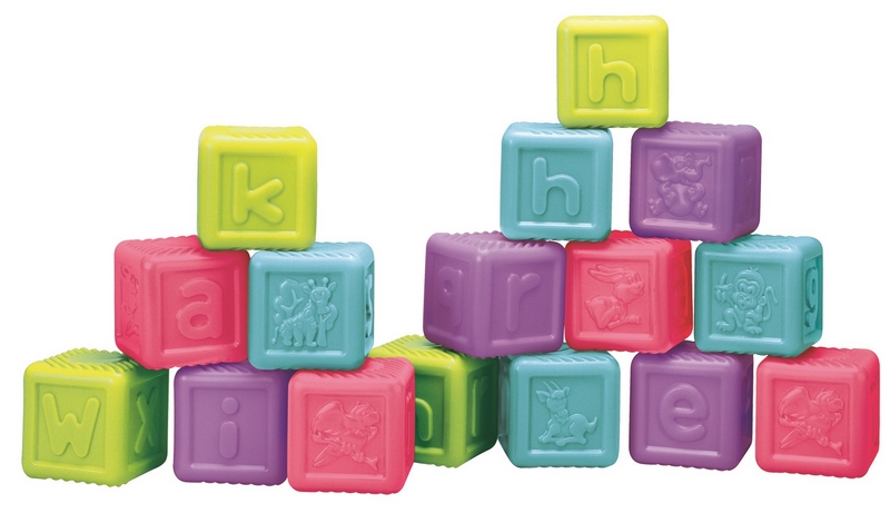 Cubi alfabetici Teddies 16 pezzi