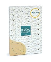 Doudou Ajándék szett - Róka és takaró 20 cm-es bio pamutból készült takaróval
