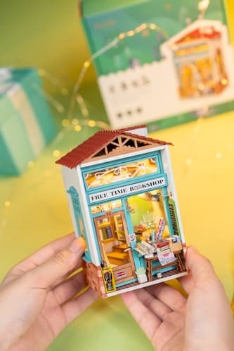 Casa en miniatura RoboTime Librería Tiempo libre
